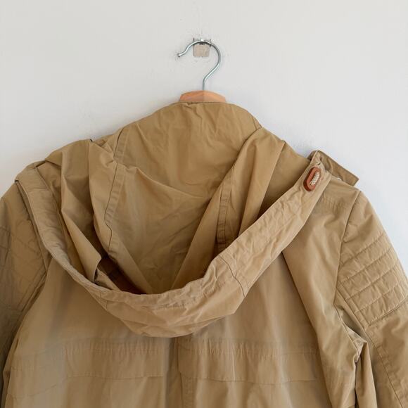 Belstaff Zip Up Utility Long Waxed Field Jacket British Khaki - Picture 13 of 14